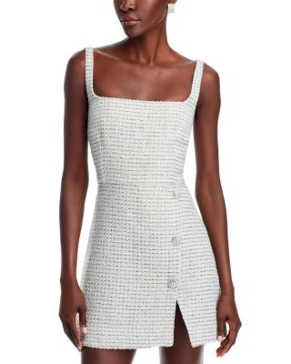French Connection Women's Tweed Mini Dress in Light Blue Multi